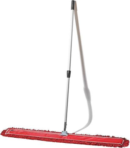 48 Inch Blue Commercial Dust Mop & Floor Sweeper with Extendable Handle – Mop for Hardwood, Tile, and Concrete Floor Cleaning