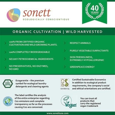 Sonett Organic Dishwashing Liquid Organic 100% Biodegradable Lemon, 34 Fl.Oz (1 Count)