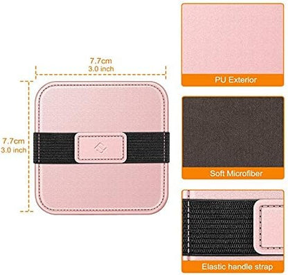 Fintie Screen Cleaning Pad, [4 Pack] Soft Cloth Wipes Screen Cleaner with Elastic Strap for iPad, iPhone, MacBook, Tablets, Laptop (Galaxy)