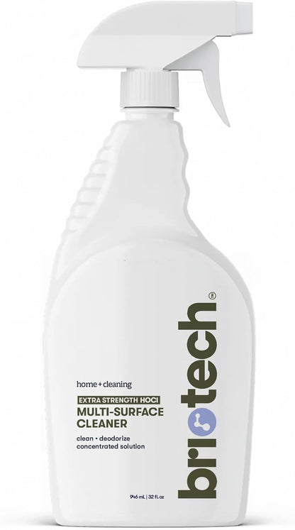 BRIOTECH Extra Strength HOCl Cleaner, 500 PPM Hypochlorous Acid Concentrate, ULV Foggers & Humidifiers, Professional Deodorizer for Dental, Offices, Schools, Homes, Peroxide Free, 32 fl oz