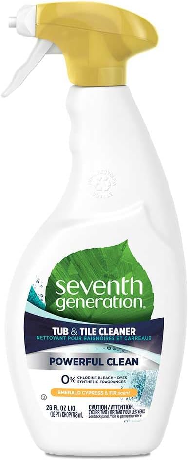 Seventh Generation Tub & Tile Cleaner, Emerald Cypress & Fir Scent, 26 Fluid Ounce (Pack of 8)
