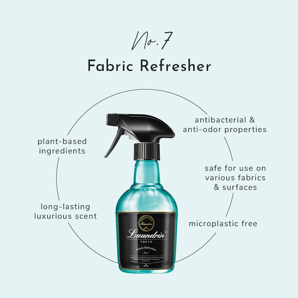 Laundrin Fabric Refresher Spray, Pet Odor Eliminator for Home, Room Essentials Fabric Spray, Odor Removal for Mattress, Curtain, Sofa, Carpet, Furniture, and Bedding - 300ml, Classic Floral