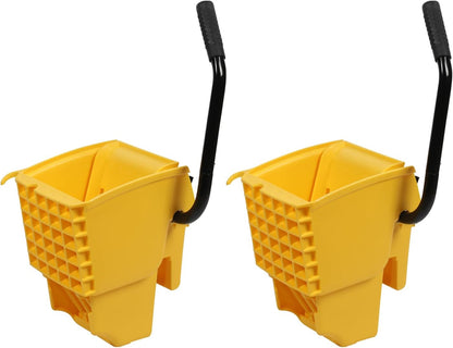PLASTIC PRINCE Mop Wringer Only Side Press Wringer Replacement for Commercial Mop Bucket on Wheels - 26-Quart or 35 Quart, Yellow