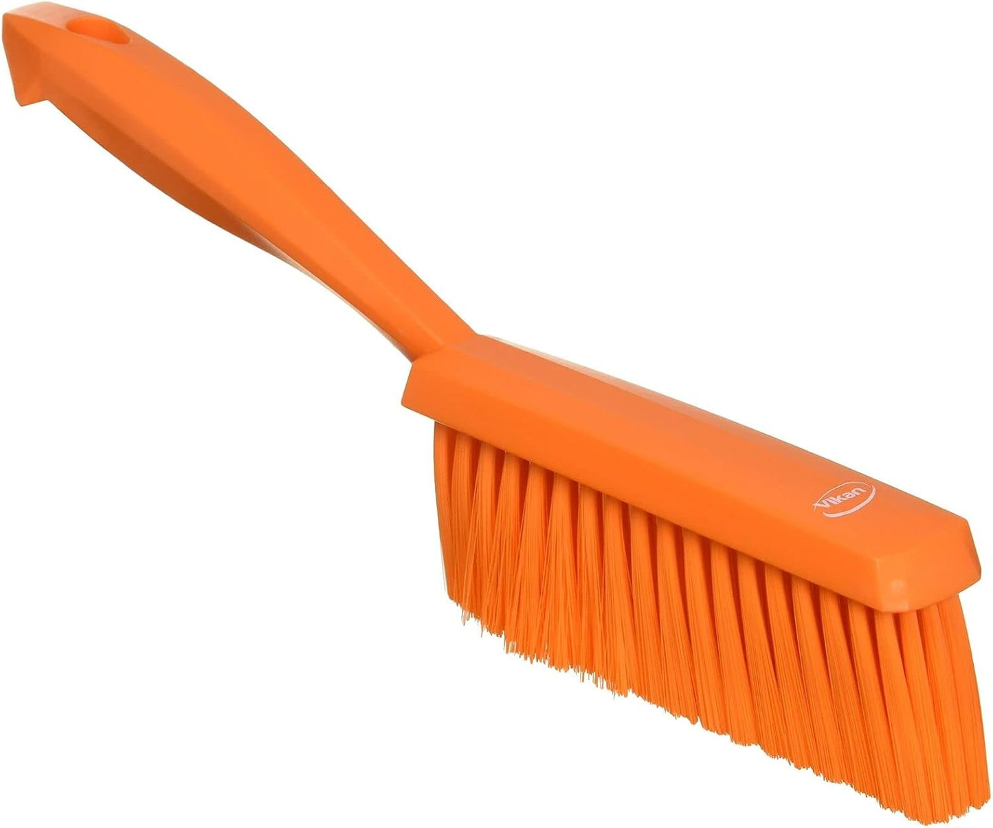 Vikan 45871 Bench Cleaning Brush, Polypropylene/Polyester Soft Bristle Dustpan Brush & Sweeper With Handle, 14-Inch, Pink