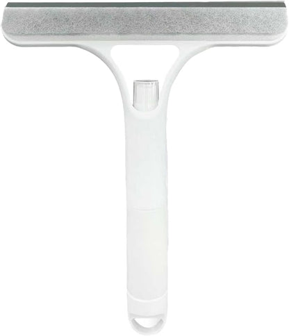 3 in 1 Window Cleaning Scraper,All-Purpose Spray Window Squeegee Cleaner Tool,for Glass Doors for Windows Glass, Mirrors Scraper, Brush (Blue)