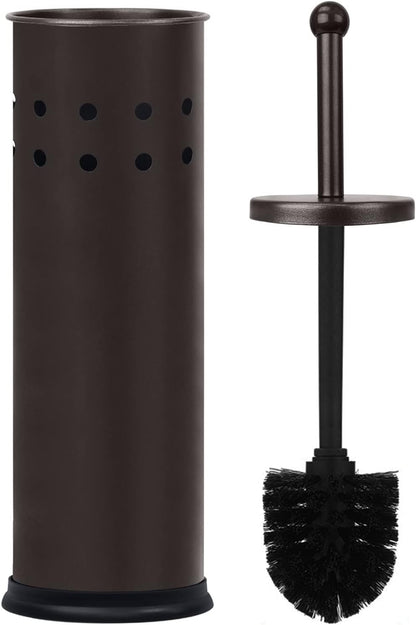 Blue Donuts Toilet Brush with Stainless Steel Holder, Toilet Bowl Cleaner Brush and Holder, Cleaning Brush Holder, Chrome