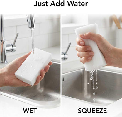 Melamine Cleaning Sponge (12-Pack) – Multi-Surface Eraser Sponge Bulk Pack, Breakable Cleaning Blocks for Stains, Scuffs, Dirt & Everyday Cleaning, Kitchen, Bathroom, Walls