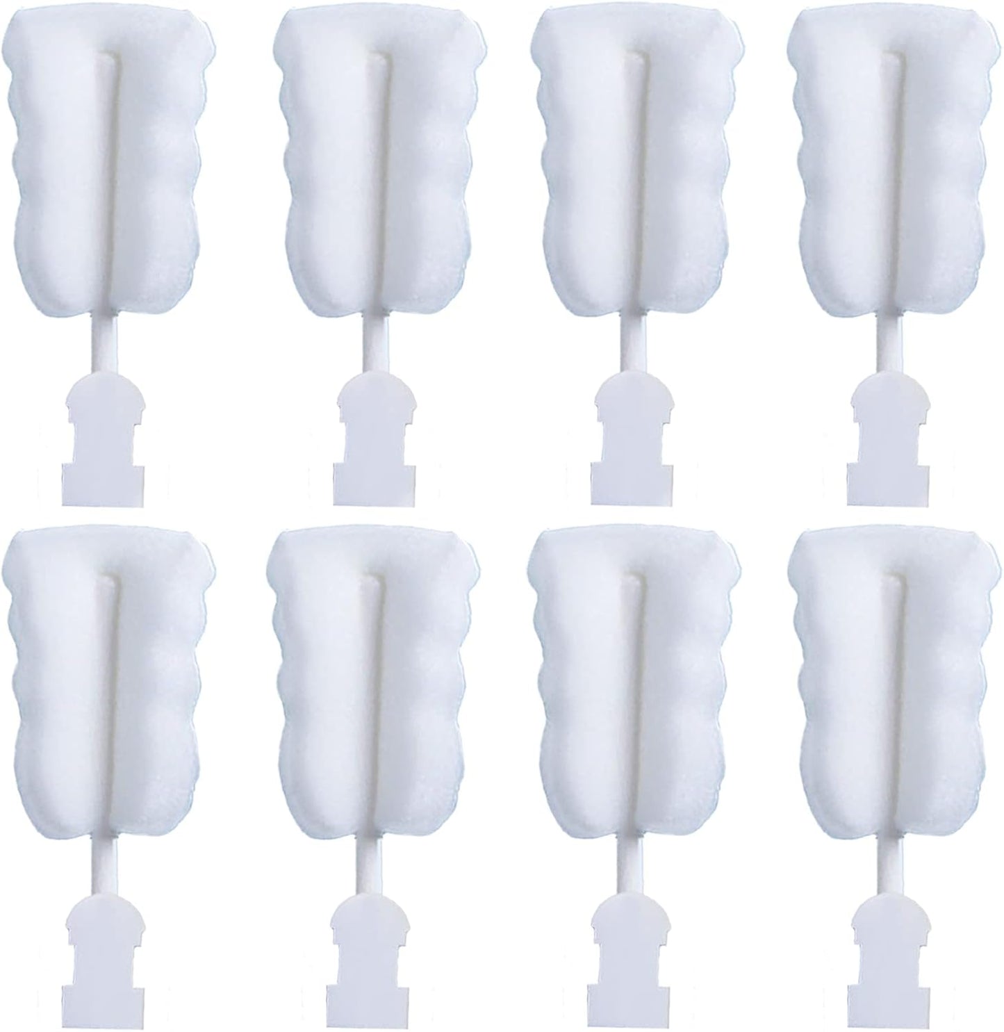Bottle Brush Sponge Cup Brush Set with 4 Replacement Brush Head Portable Long Handle Water Bottle Cleaner Brush, for Baby Bottles Vacuum Flasks (4 Brushes + 4 Heads)