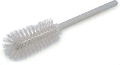 SPARTA Large Water Bottle Brush Ideal for Wide-Mouth Jars, Bottles and Tumblers, Dishwashing Tool with Handle for Home and Commercial Kitchens, Plastic, 12 Inches, White