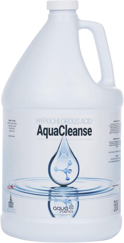 AquaCleanse Hypochlorous Acid 500PPM All-Purpose Cleaner Spray (1 Gallon) – 3X Stronger Than Standard HOCL – Pet & Family Safe, Non-Toxic Surface Cleaner & Odor Remover - No Harsh Chemicals – USA Made