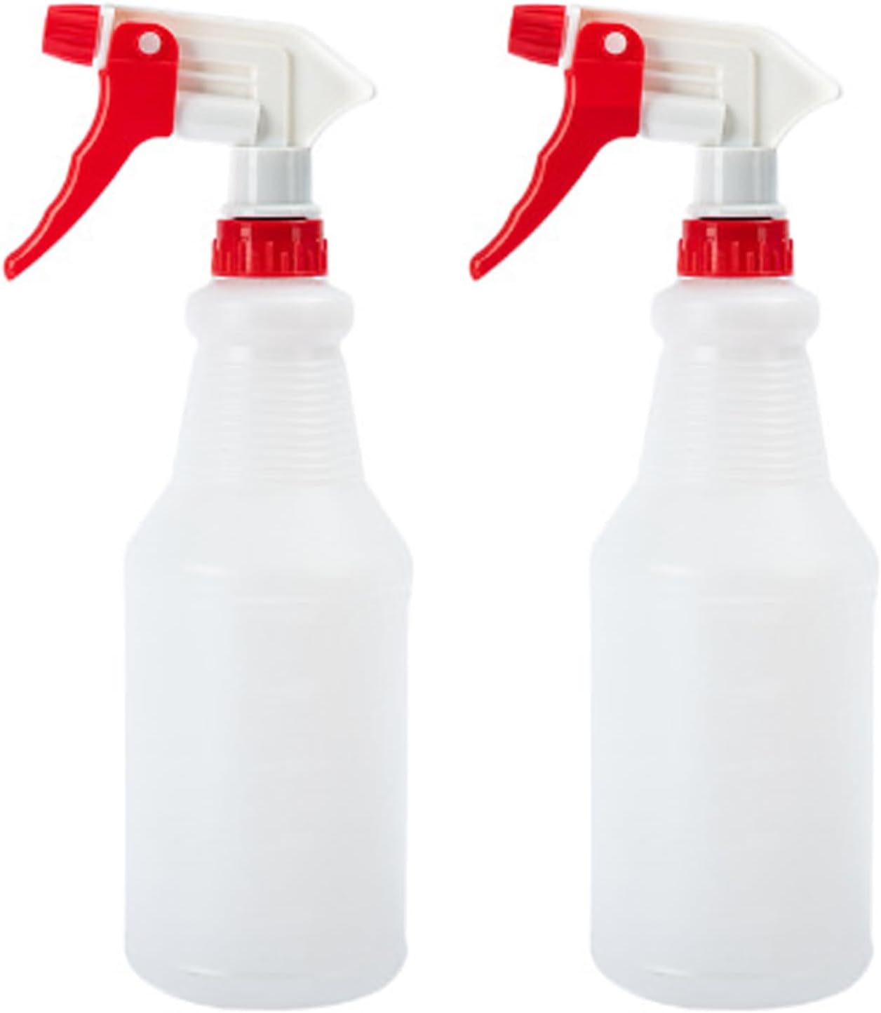 Plastic Spray Bottle(2 Pack/16Oz) Empty Adjustable Spray Bottles for Cleaning Heavy Duty Spray Bottle for Plants Hair Pet Vinegar Bleach and Rubbing Alcohol
