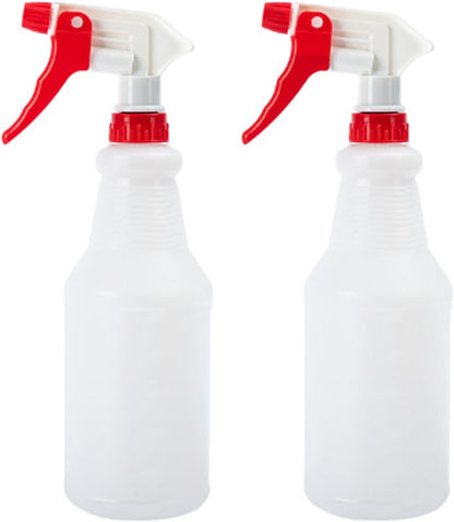 Plastic Spray Bottle(2 Pack/16Oz) Empty Adjustable Spray Bottles for Cleaning Heavy Duty Spray Bottle for Plants Hair Pet Vinegar Bleach and Rubbing Alcohol