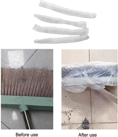 40 Pack Disposable Broom Covers Pet Hair Removal Broom Cloth Cover Caps Sweeping Fur Remover Tool for Broom and Dustpan Set Handy Brooms Baseboards Molding Dust Cobwebs up High Heater