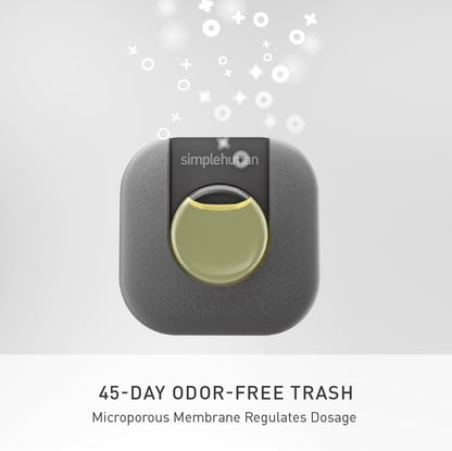 simplehuman Odorsorb Pod Starter Pack – Natural Plant-Based, Fragrance-Free Trash Can Odor Eliminator for Trash Cans, Odor Control System Starter Kit (1 Holder + 2 Pods)