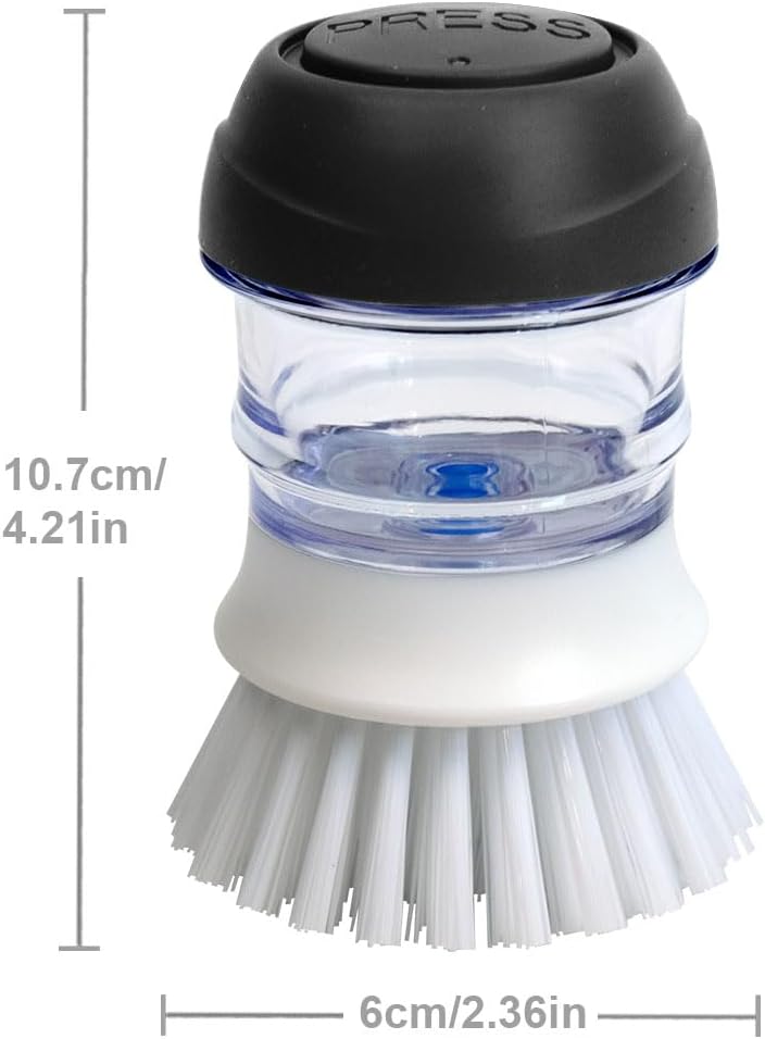 CELOX Dish Scrubber with Handle Kitchen Scrub Brushes for Cleaning Sink, Pot