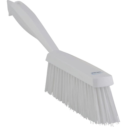 Vikan 45894 Bench Cleaning Brush, Polypropylene/Polyester Medium Bristle Dustpan Brush & Sweeper, 14 Inch, Red