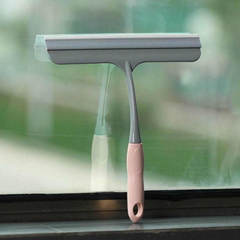 Shower Squeegee for Glass Doors, Mirror Cleaner All-Purpose Squeegee with Hanging Hole, Window Glass Wiper for Shower Doors, Windows, Mirrors, Tiles