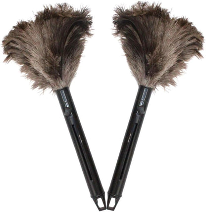 Retractable Feather Duster 8-14 in Adjustable - Natural Feather Dusters for Cleaning Ceiling Fans, Blinds, Plantation Shutters, Walls & Furniture - Quality Checked in USA - 1 Pack