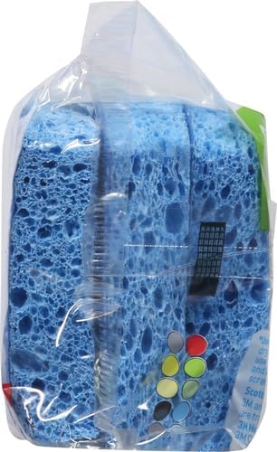Scotch-Brite Scrub Dots Non-Scratch Scrub Sponge, Rinses Clean, for Washing Dishes and Cleaning Kitchen, 3 Scrub Sponges