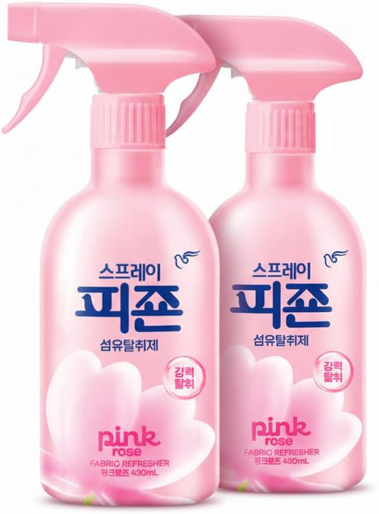 Pigeon Fabric Refresher Spray, Odor Eliminator for Clothes and Home, Long-Lasting Fresh Scent, 430ml, 2-Pack (Blue Bianca)