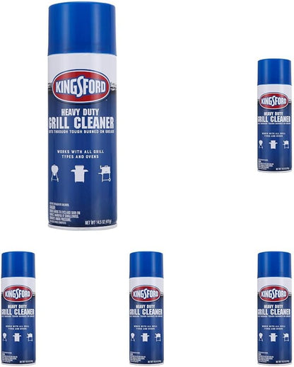 Kingsford Heavy Duty Foaming Grill Cleaner Spray, BBQ Degreaser for Charcoal & Gas Grills, Cuts Grease, Burnt-On Food & Grime, Easy Spray-On Foam for Grill Grates & Surfaces, Aerosol Can, 14.5 Oz