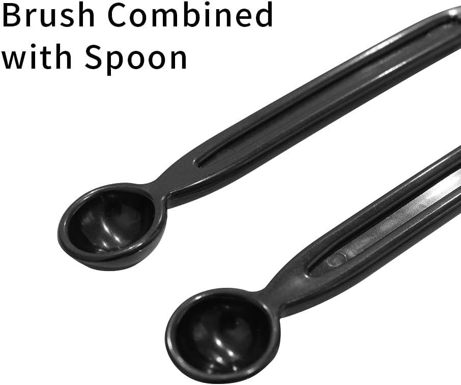 watchget Coffee Machine Cleaning Set,1Piece Coffee Machine Brush with Spoon and 1 Piece 58mm Stainless Steel Backflush Insert, Metal Blind Filter for Espresso Machine