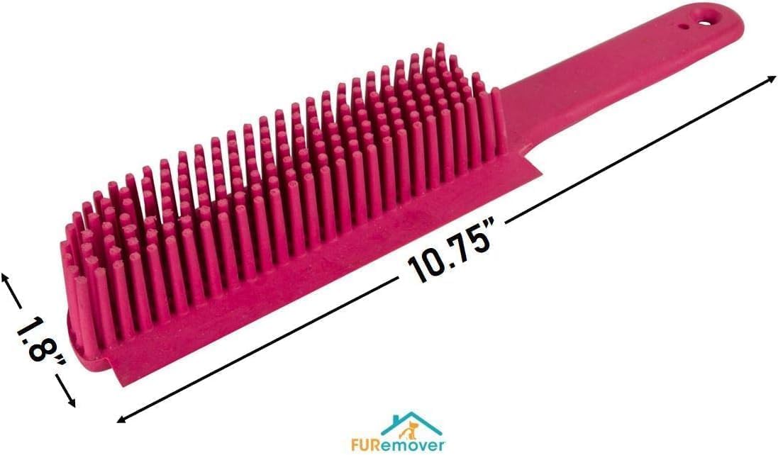 FURemover Pet Hair Removal Rubber Broom, 61" Telescopic Handle