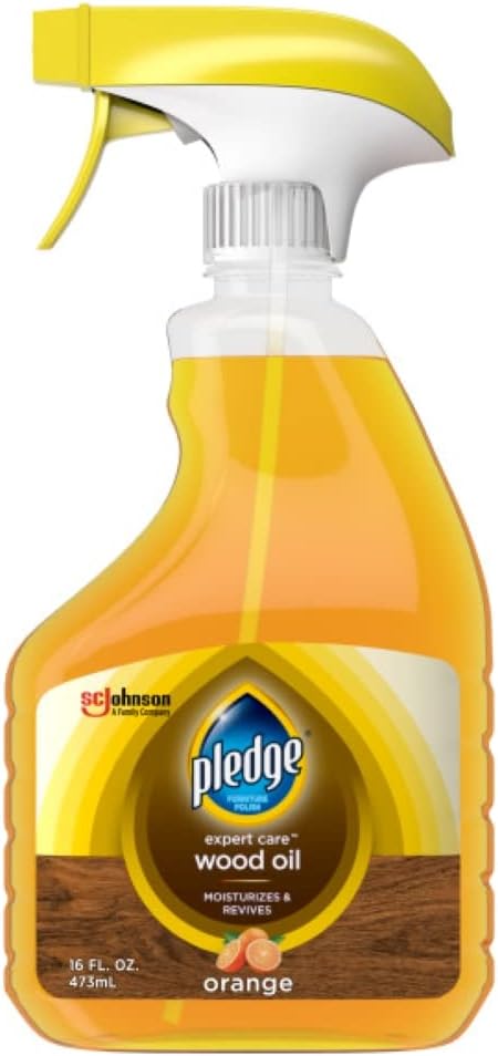 Pledge Wood Oil, Expert Care, Trigger, Orange Scent, 16 oz (Pack of 1)