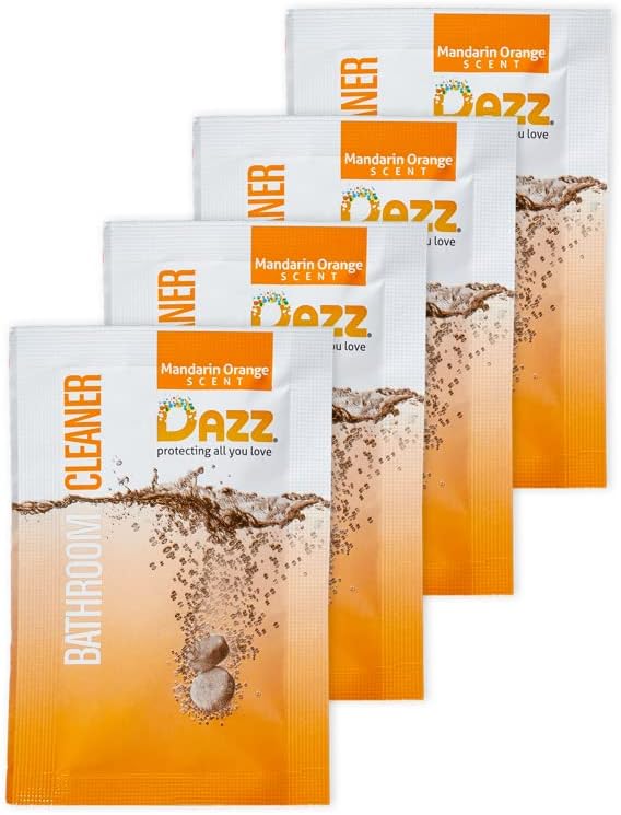 Dazz Bathroom Cleaner Starter Kit (1 Reusable Spray Bottle, 2 Refills) Tile, Tub Shower, Countertop and Bathroom Surfaces - All Natural, Eco Friendly, Non Toxic - Safe for Kids & Pets