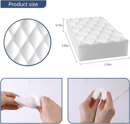 Magic Sponges Eraser,10 Pack Melamine Sponge in Bulk,2X Density,Long Lasting,Cleaning Sponge for Kitchen, Bathroom,Bathtub, Sink,Furniture, Wall Cleaner (White,3.93x2.36x0.79in)