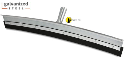Unger Professional AquaDozer 36” MAX Smooth Surface Curved Floor Squeegee, Flood Cleanup Scrubber for Concrete and Asphalt, Cleaning Tool with Rounded Hood, Pushes 2 Times More Water and Debris