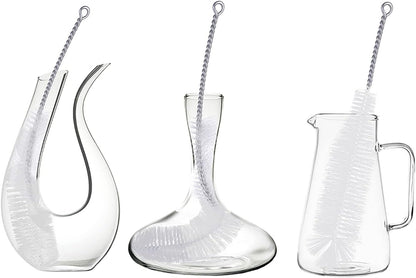 Bottle Brush - Ideal for Cleaning Narrow Neck Swing Top Glass, Brewing, Wine, Beer, Soda, Spray, Kombucha Bottles (White+1Pack)