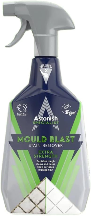 Astonish Apple Burst Household Cleaner - Shower Curtain, Shower Door, Bathroom Tiles - Hard Water Stains, Rust & Calcium Bathroom Cleaner - No Scrub, Cruelty Free Cleaning Supplies, 750ml Bottle