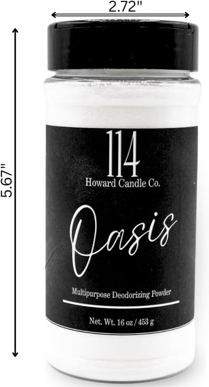 Carpet Deodorizer & Freshener Powder - Upholstery, Couch & Rug Odor Eliminator for Strong Odor & Pet Urine | Baking Soda Formula | Tropical Oasis Scent | Safe for Kids & Pets | 1-1-4 Howard Candle Co.