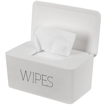 NOVWANG Wipes Dispenser, Large Capacity Baby Wipe Holder(8.3L × 4.9W × 3.9H Inches) Refillable Wipes Container with Sealing Design Baby Wet Wipes Dispenser for Bathroom Home Office Car
