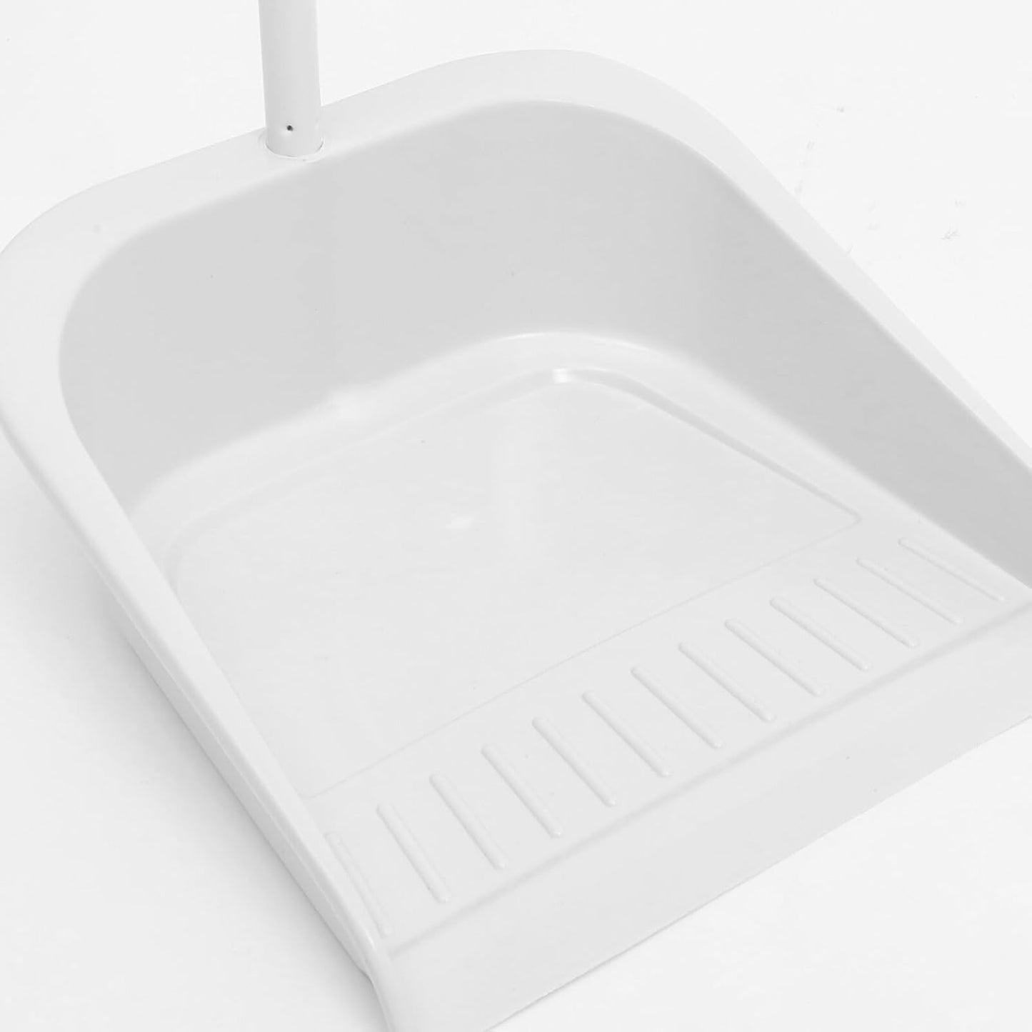 Lurrose Broom and Dustpan Set Heavy Duty Floor Cleaning Kit with Soft Bristles and Ergonomic Long Handle for Home Kitchen Tile and Hardwood Surfaces