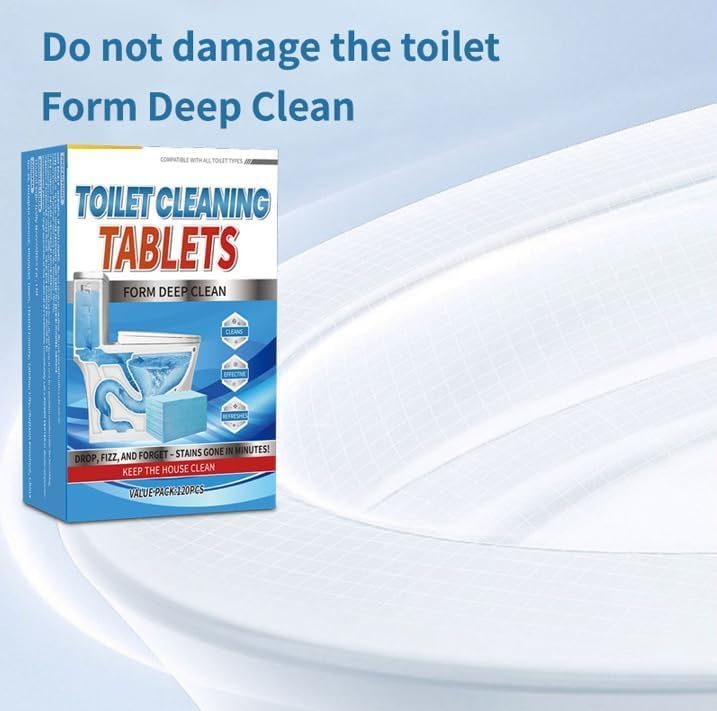 Toilet Bowl Cleaner Tablets, Deep Clean Formula, Put in the Toilet.NOT Tank.120 Pack Value Set
