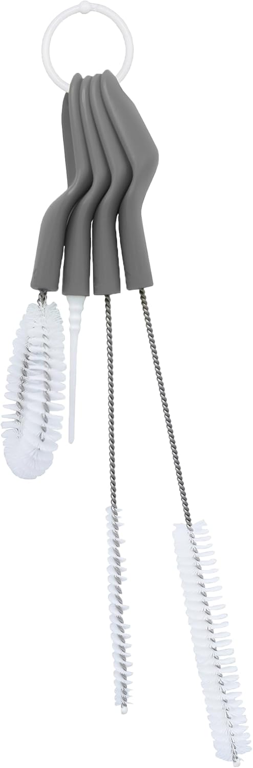 Full Circle Little Sipper, Bottle and Straw Cleaning Brush Set, Sizes for Both Narrow & Wide Straws, Green