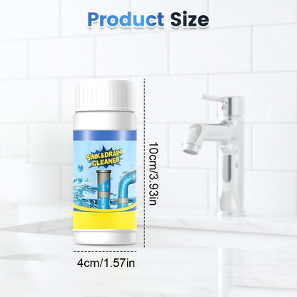 Multi-Functional Drain Cleaner Powder | Quick Foaming Heavy Duty Clog Remover, Powerful & Fast-Acting Pipe Declogger for Kitchen Sink, Bathroom, Shower & Sewer Drains (2PCS)