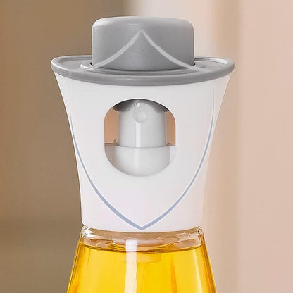 Oil Sprayer for Cooking, 180ml Glass Oil Dispenser Bottle Spray Lemon Juice Sprayer forSalad, Baking, Cleaning, Plants(blue)