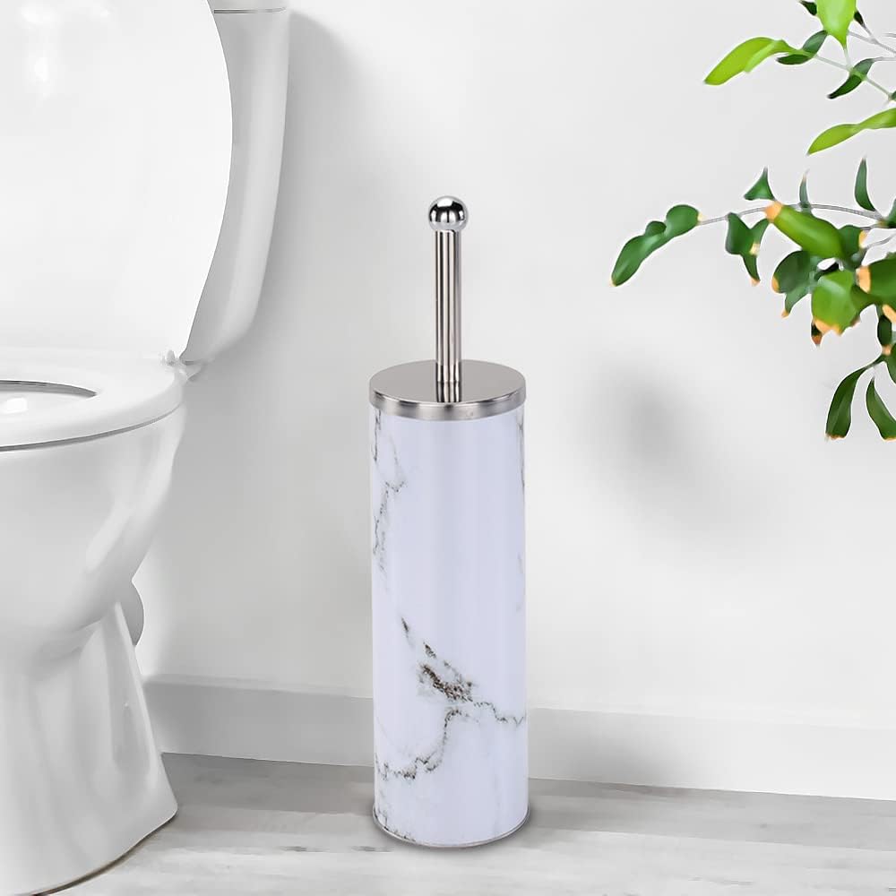 Zahari Home Woodland Toilet Bowl Brush and Holder, Metal, Natural