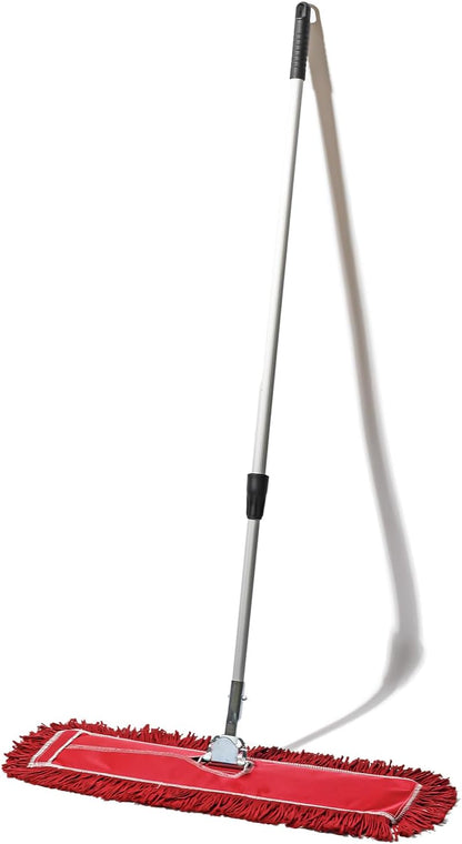 48 Inch Blue Commercial Dust Mop & Floor Sweeper with Extendable Handle – Mop for Hardwood, Tile, and Concrete Floor Cleaning