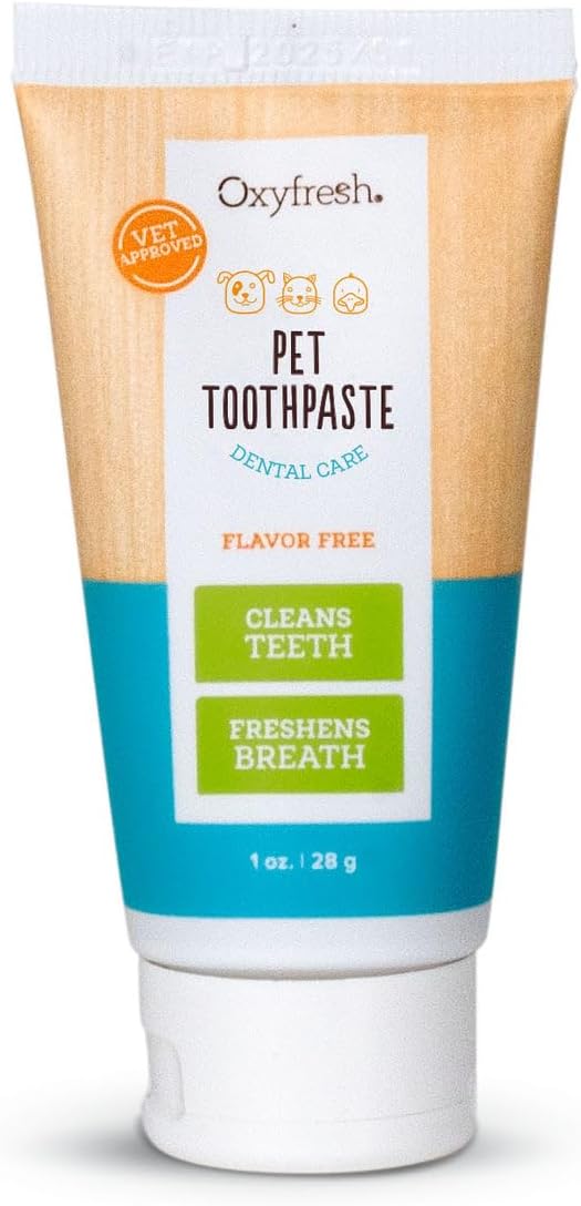 Oxyfresh Professional Cat & Dog Toothpaste, Teeth Cleaning Gel for Plaque, Tartar & Bad Breath, Vet-Approved Pet Dental Care, 4 oz