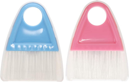 Mini Broom and Dustpan Set 2 Pieces Compact Desktop Cleaning Tools with Flexible Bristles for Pet Hair Household Debris and Car Interior Cleaning