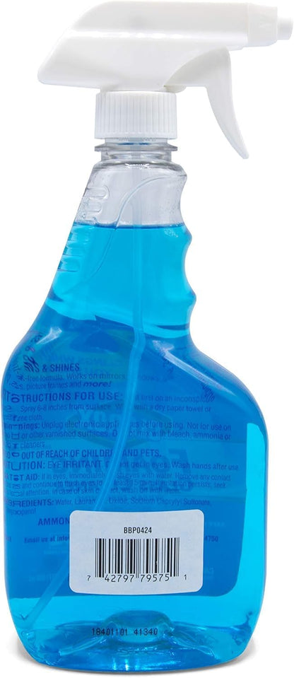 Clorox Foaming Glass Cleaner Trigger Spray, Streak Free No Drip Formula for Windows, Mirrors, and Glass Surfaces, All Purpose Household Cleaning Spray in Fresh Scent, 32 Ounce