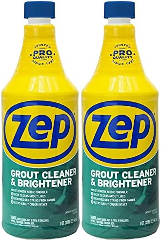 Zep Industrial Grout Cleaner and Brightener - 32 oz (Pack of 4) ZU104632 - Deep Cleaning Pro Formula