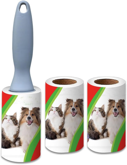 Lint Rollers for Pet Hair Extra Sticky, 600 Sheets Value Set Lint Roller with 2 Upgraded Handles, 6 Rollers Portable Pet Lint Remover for Clothes, Furniture, Carpet, Dog & Cat Hair Removal