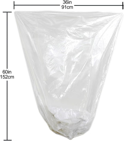 TYPLASTICS 40-45 Gallon Clear Trash Can Liners - 40" x 48" – High Density Garbage Bags - Case of 250 – Multipurpose for Office, Outdoor, Recycling, Industrial and Commercial