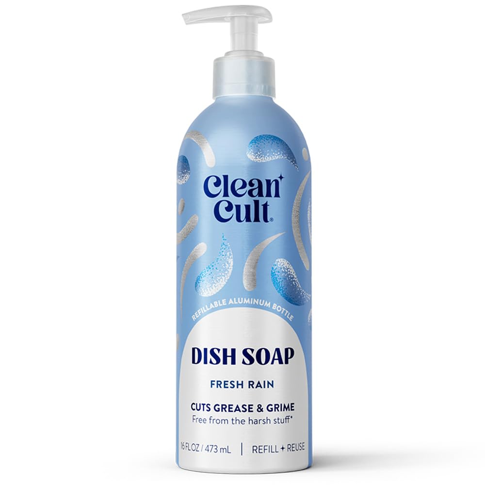 Clean Cult Fresh Rain Aluminium Dish Soap, 16 FZ