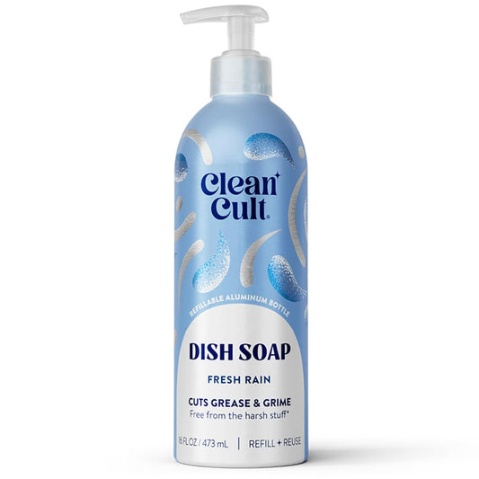 Clean Cult Fresh Rain Aluminium Dish Soap, 16 FZ